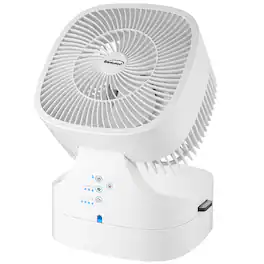 Brentwood - 8 Inch Three Speed Oscillating Desktop Fan with Remote Control - White