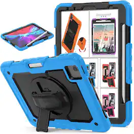 DuraSafe Cases - iPad 10th Gen 10.9" 2022 Heavy-Duty Rugged Case with Screen Protector and Kickstand A2696 A2757 A2777 A3162 A3354 A3355 - Sky Blue
