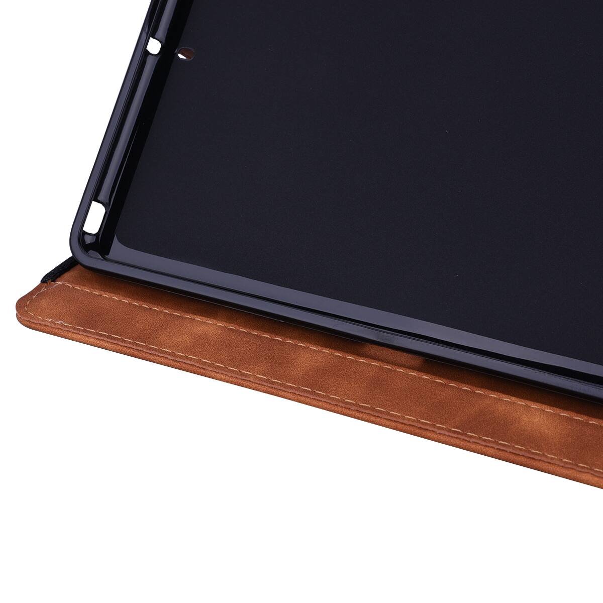 Alt View 1. Dteck - Case for Samsung Galaxy Tab S10 Ultra & S9 Ultra & S8 Ultra (X920/X910/X900),Shockproof Embossed PU Leather Folio Cover - Brown.