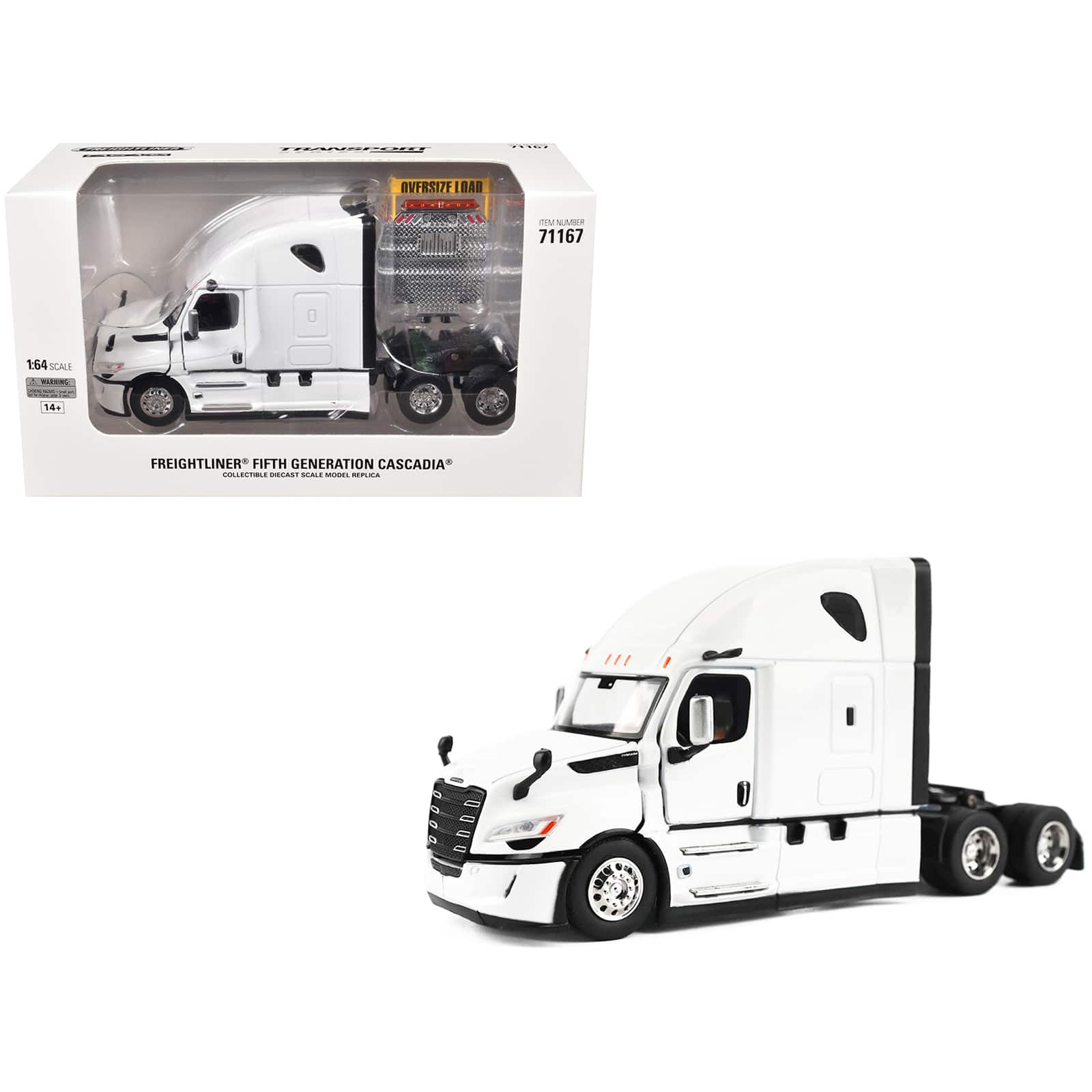 "2025 Freightliner Cascadia Gen-5 Sleeper Cab Truck-Tractor Winter White ""Transport Series"" 1/64 Model by Diecast Masters" price history on PriceWatchPro