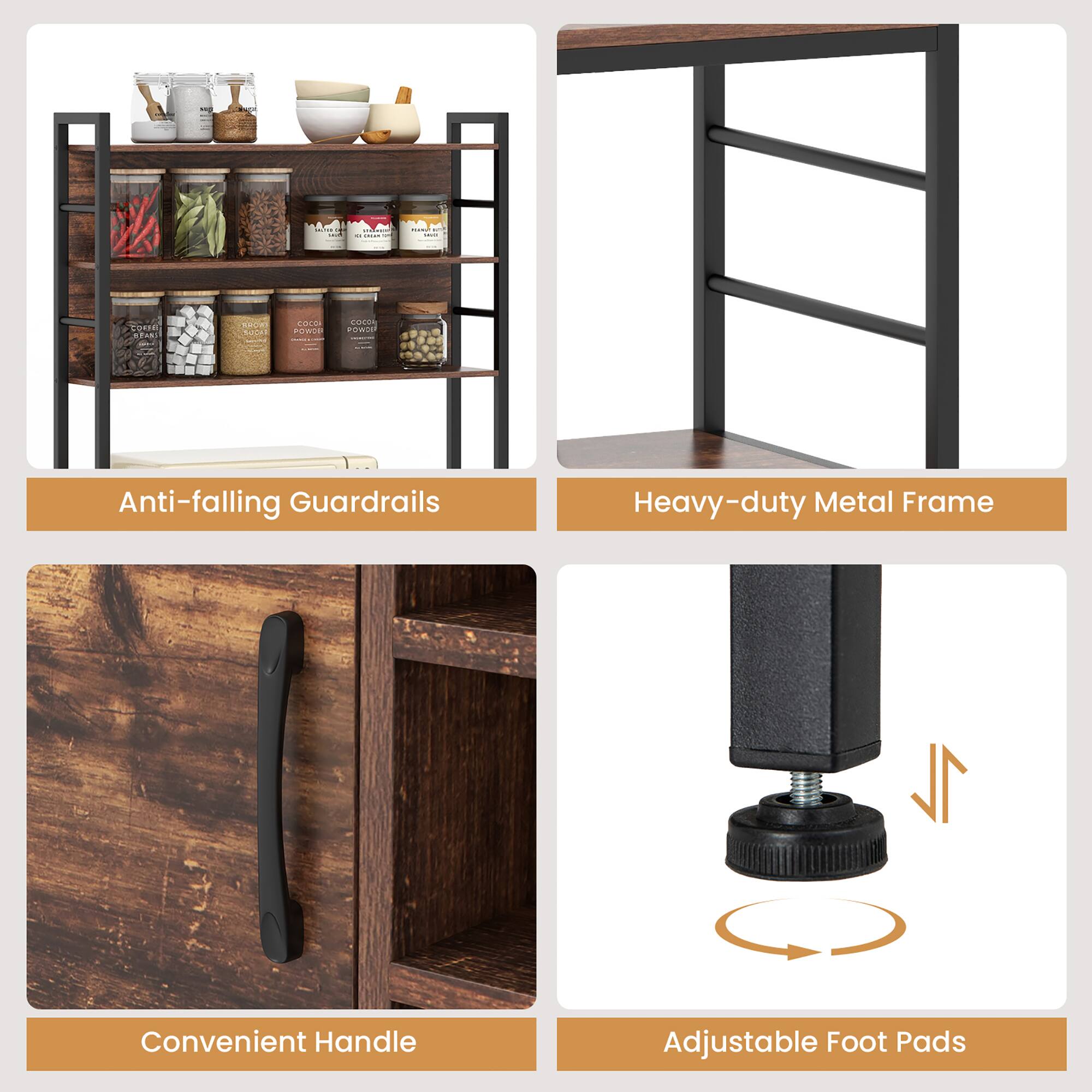 - Anti-falling Guardrails
- Heavy-duty Metal Frame
- Convenient Handle
- Adjustable Foot Pads