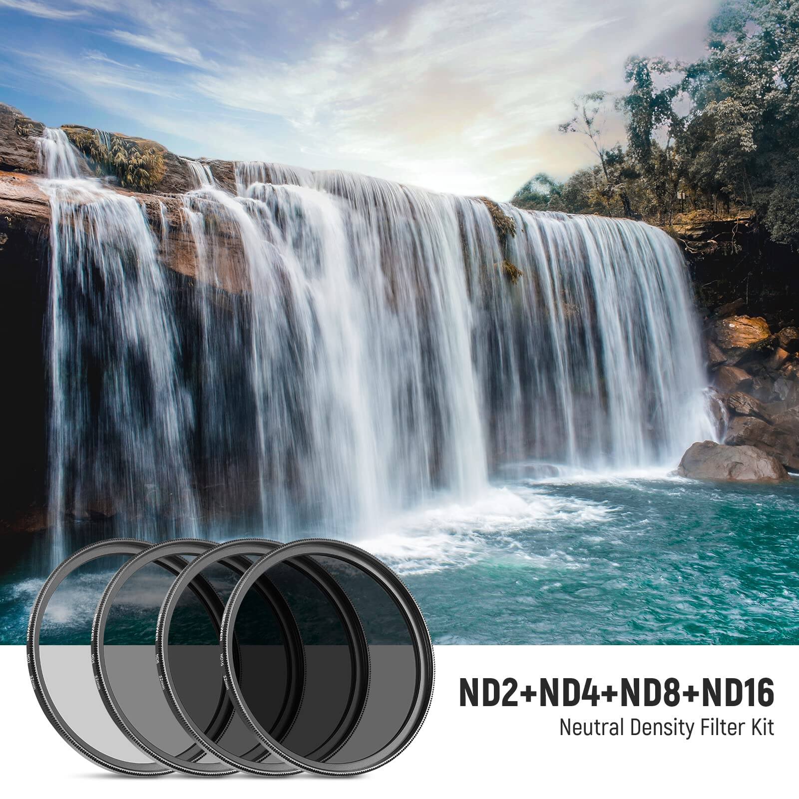 ND2+ND4+ND8+ND16 Neutral Density Filter Kit