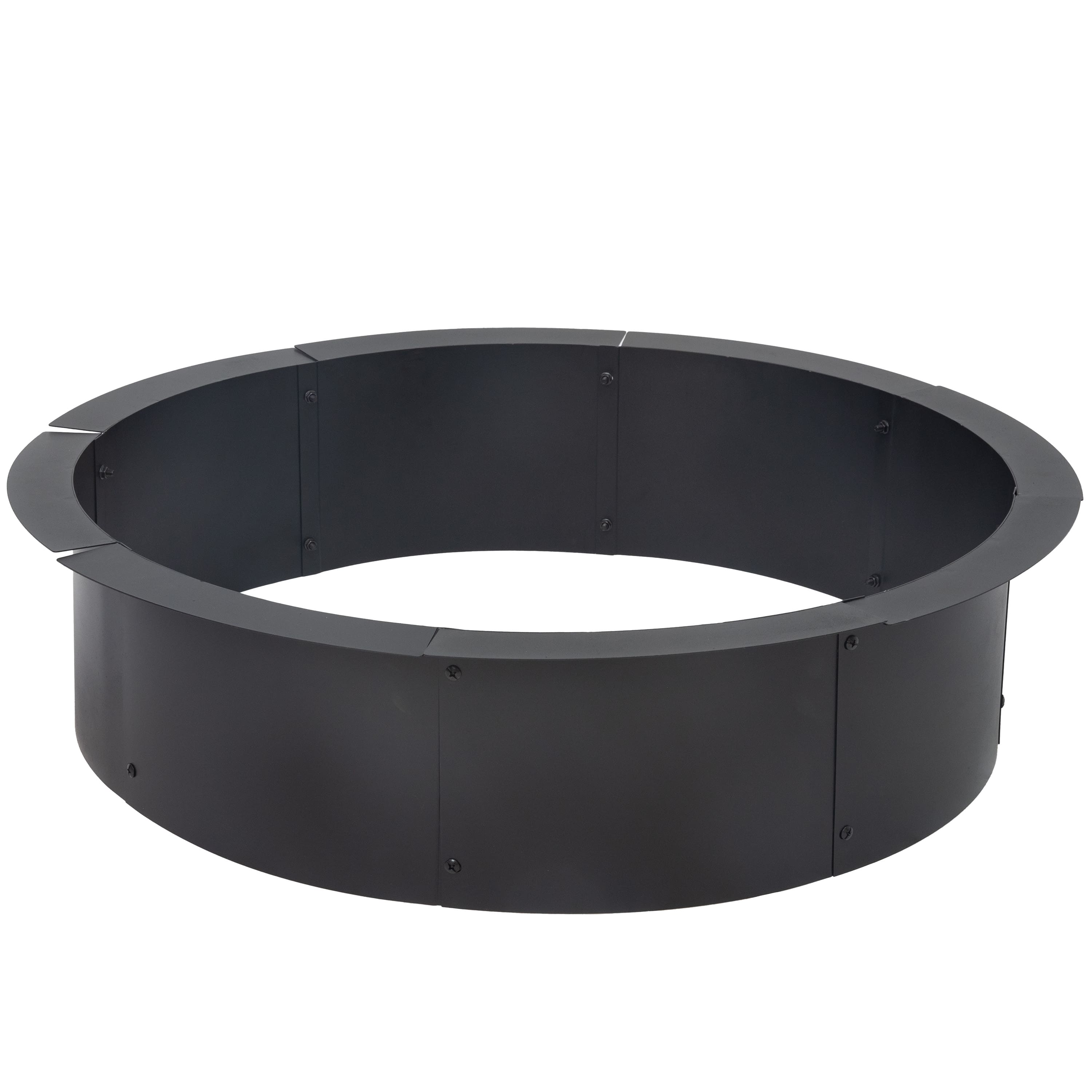 Sunnydaze - Steel Fire Pit Ring Insert, Round, 34" Outer / 30" Inner Dia - Black