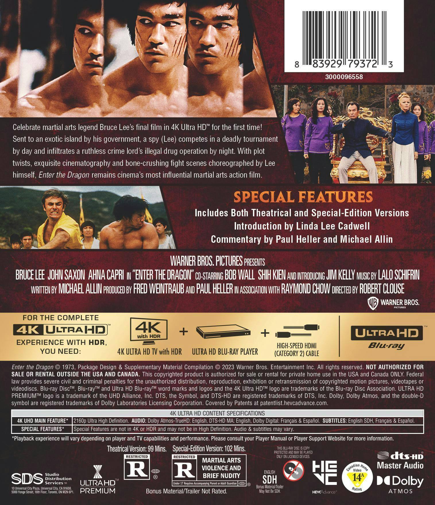 Back. Enter the Dragon (Featuring the Special Edition Cut) (4K Ultra HD) [UHD].