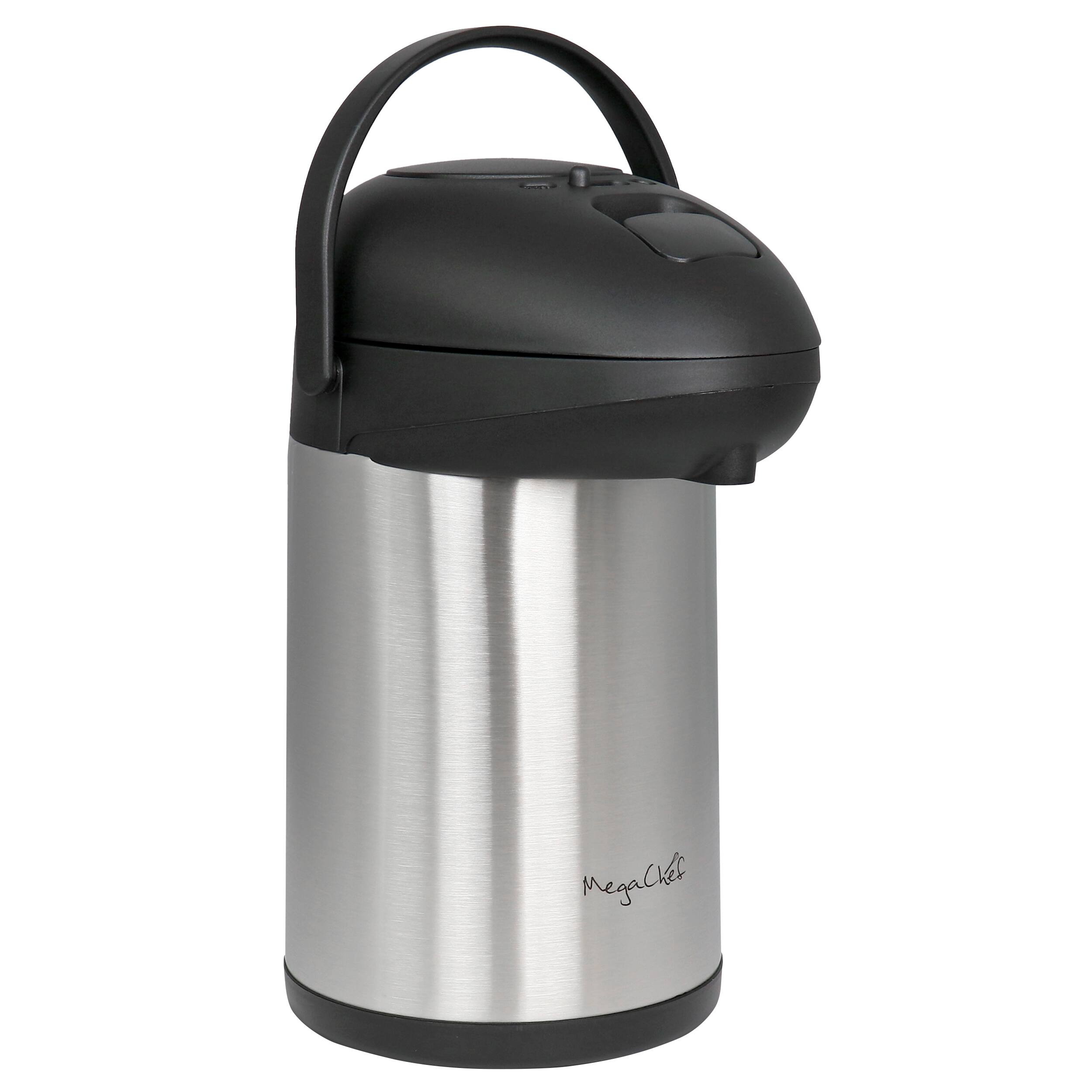 MegaChef - 3.17 Quart Stainless Steel Vacuum Body Pump Cap Air Pot - Thumbnail 3