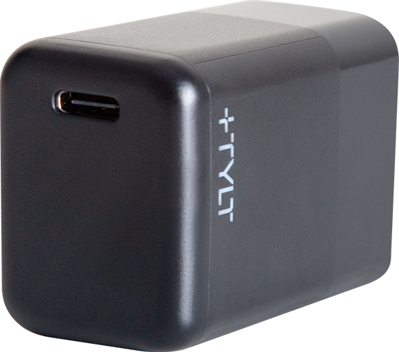 TYLT - Full Speed 30W Charger USB-C Power Delivery Charger with Lightning Cable Black - Black
