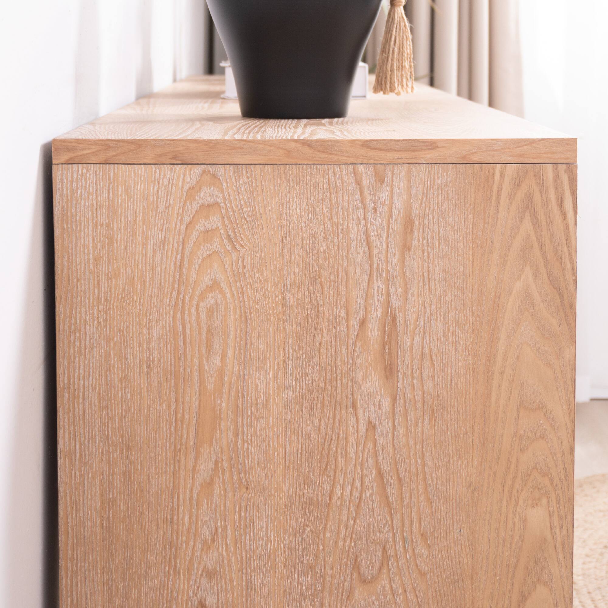 Alt View 5. GOODSILO - Rustic Wood Console Table with Natural Log Accents – Slim Entryway Sofa Table for Modern Farmhouse Decor - Natural.