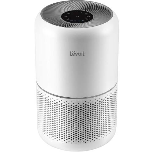 Front. Levoit - LEVOIT Core300-P Air Purifier – HEPA 3-in-1 Filter, 1073 ft² Coverage, Pet Hair & Allergy, Sleep Mode, White.