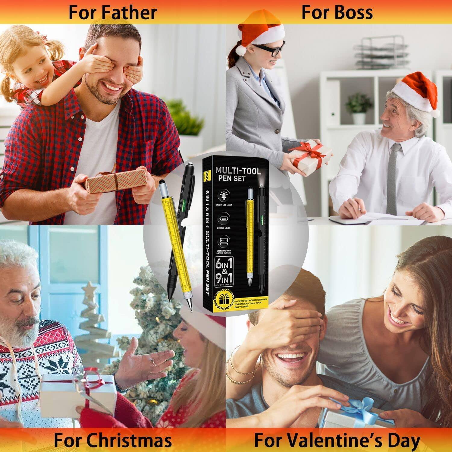 For Father  
For Boss  
For Christmas  
For Valentine's Day  

MULTI-TOOL PEN SET  
6IN1 & PEN 9IN1 SET