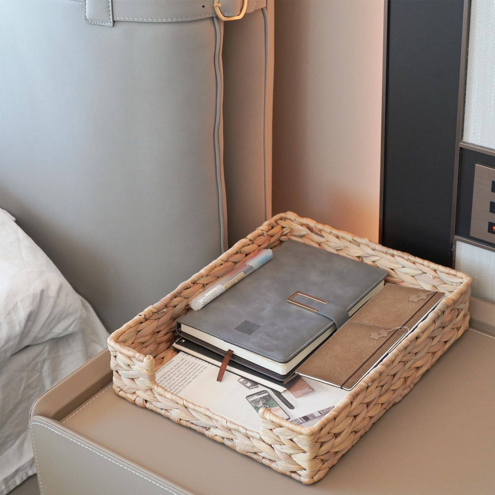 Alt View 4. Dapper Styles - Water Hyacinth Letter Tray For A4 File Desk Mail Letter-size Paper Basket Woven Organizer Magazine Files St... - 1 Pack.