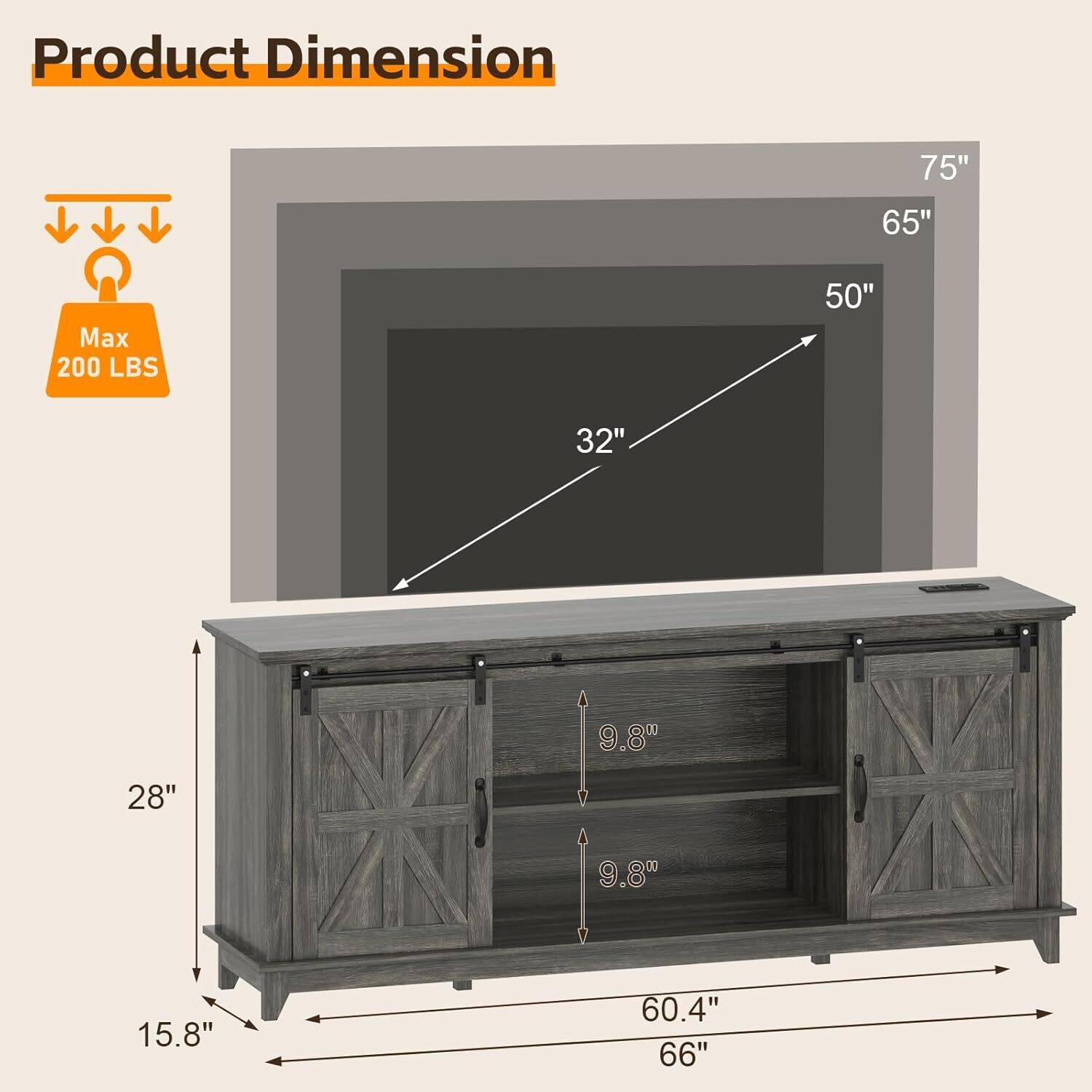 Product Dimension  
Max 200 LBS  
75"  
65"  
50"  
32"  
28"  
15.8"  
60.4"  
66"  
9.8"  
9.8"