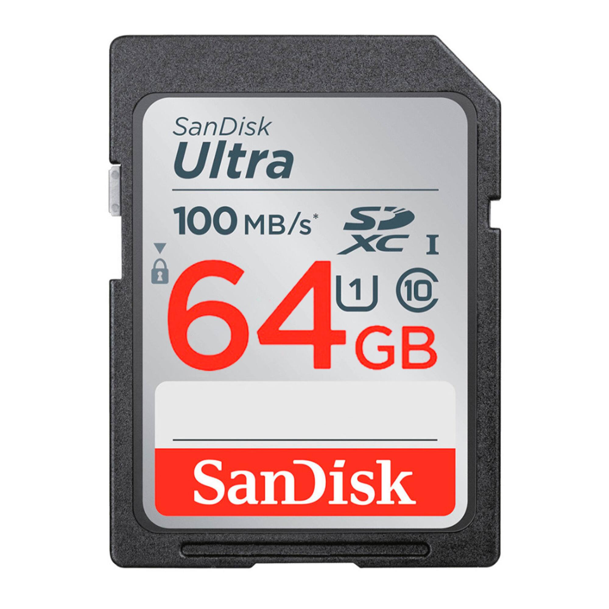 SanDisk Ultra  
100 MB/s*  
64 GB  
SDXC I  
U1  
V10  
SanDisk