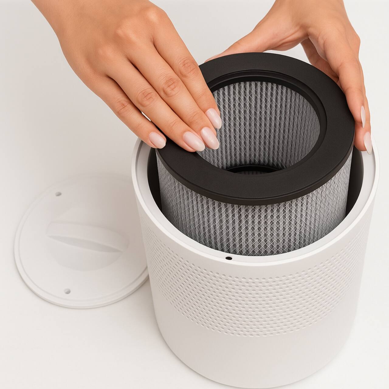 Back. Nispira - Nispira 3 in 1 True HEPA Activated Carbon Filter for Bissell MYair Personal Air Purifier 2780A 2780 27809 2 Pack.