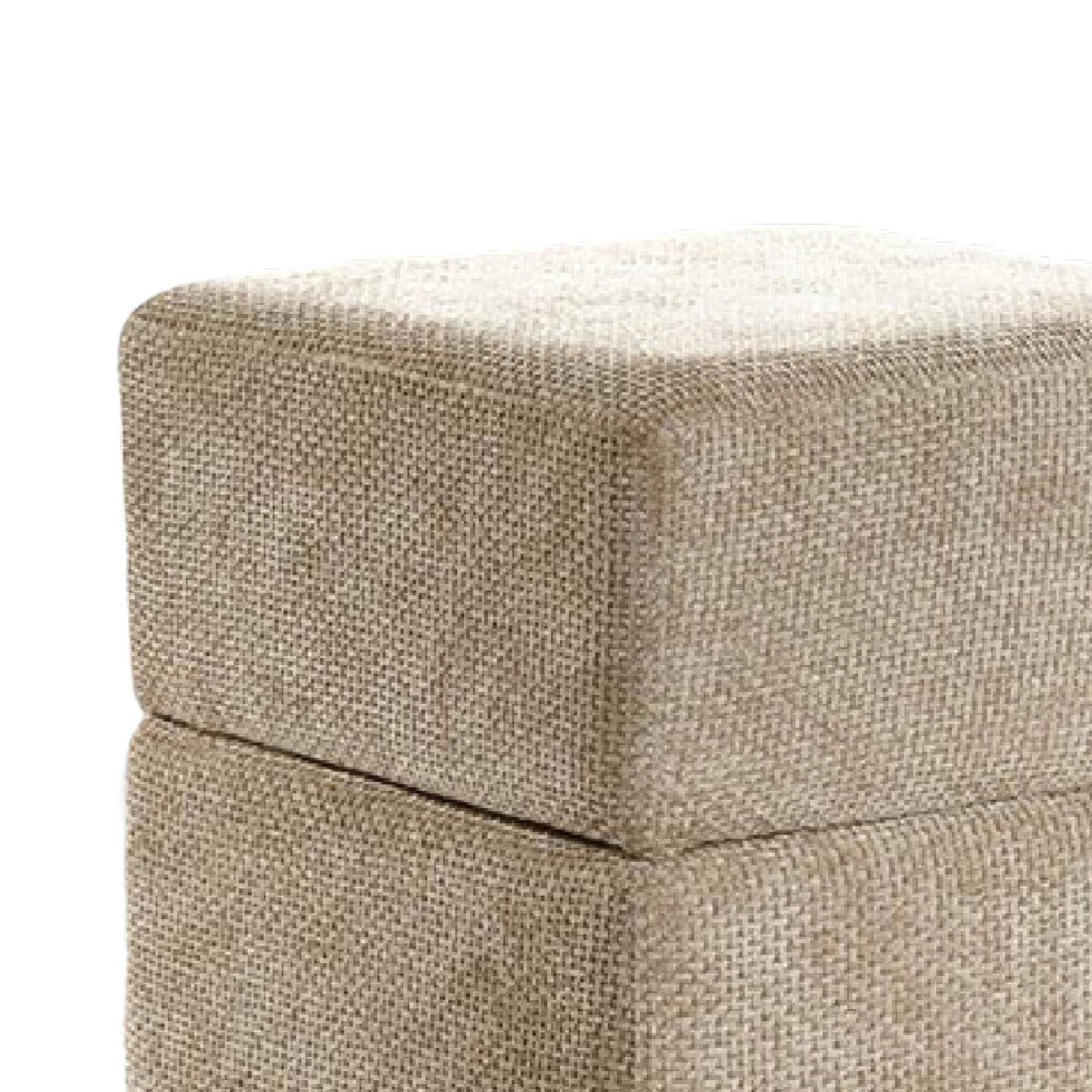 Back. Manhattan Lane - Kris Ottoman Stool with Hidden Storage,  Base,   Chenille - Silver Gray, Gold.