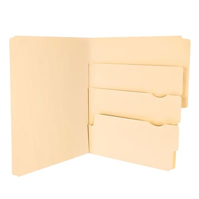 Front. Pendaflex - Pendaflex Recycled File Folder, 1/3-Cut Tab, Assorted, Letter Size, Manila, 24/Pack (10770) - Manila.