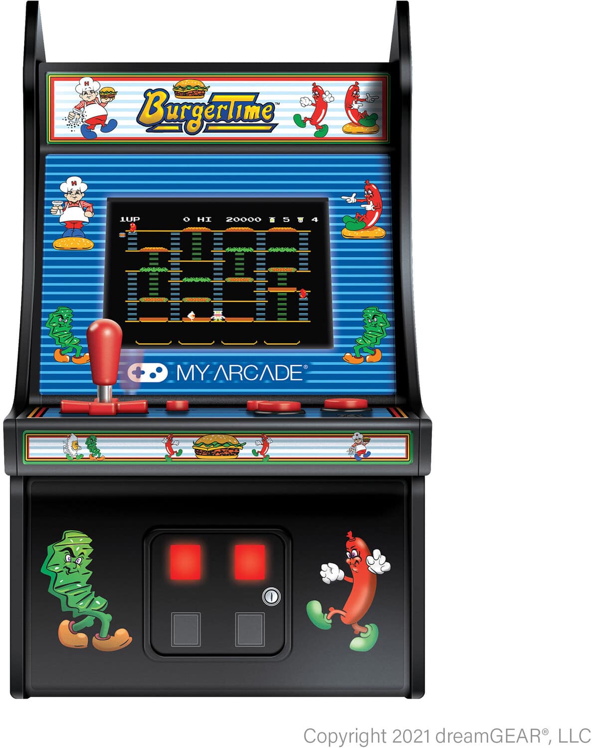 レトロアーケード バーガータイム MICRO PLAYER DGUNL 3203 Burger Time Micro Player Retro Arcade Machine 6 Inch