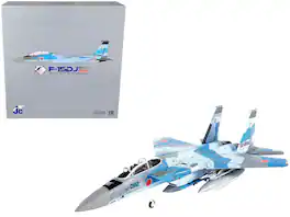 JC Wings - Mitsubishi F-15DJ Eagle JASDF Tactical Fighter Training 2020 1/72 Plane - Grey, Blue