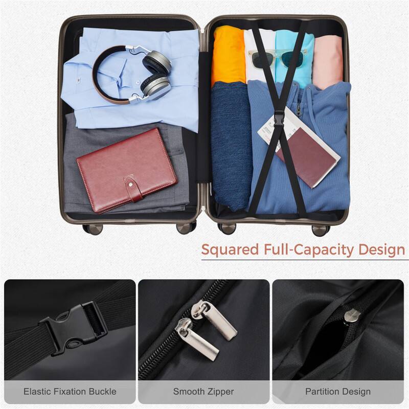 Squared Full-Capacity Design

- Elastic Fixation Buckle
- Smooth Zipper
- Partition Design