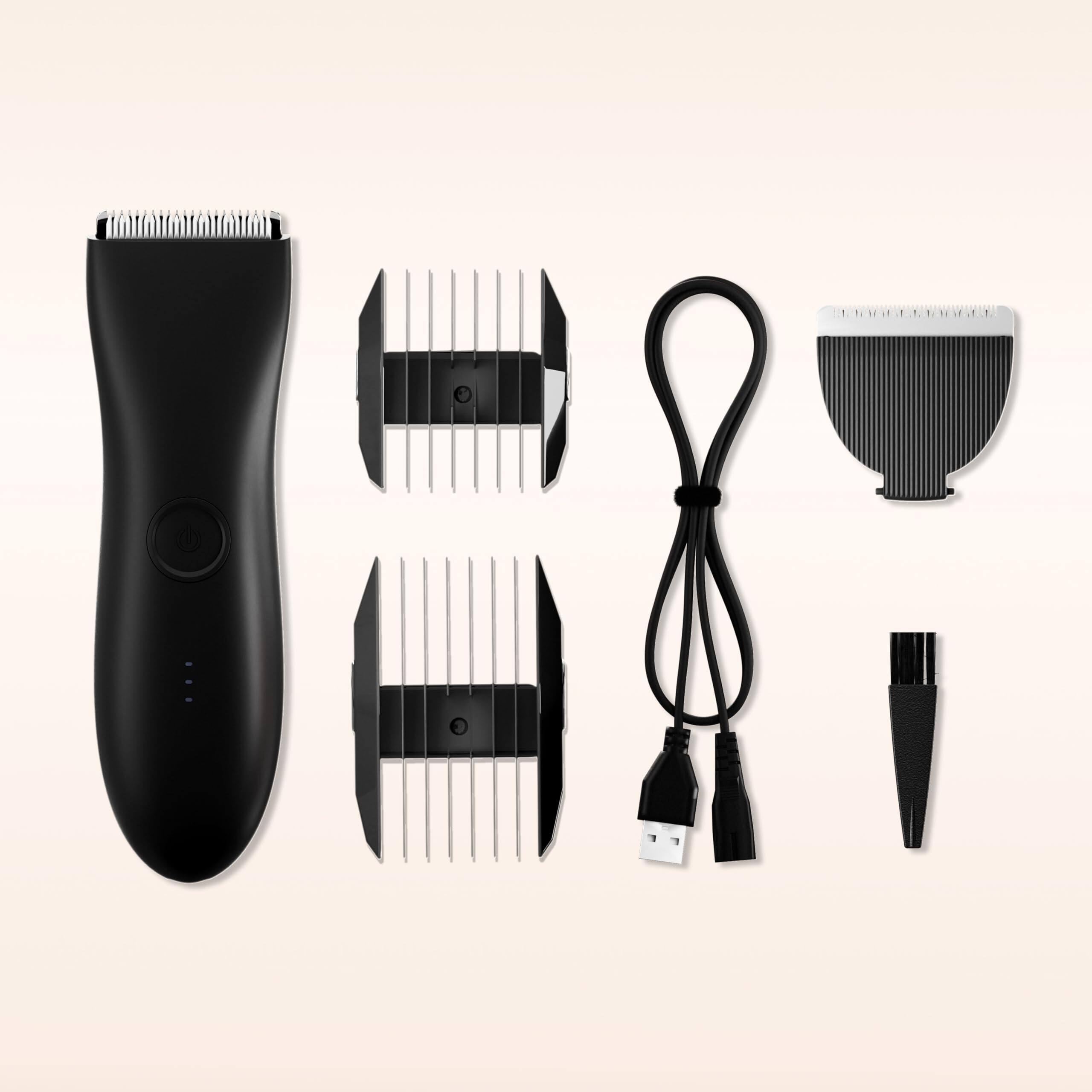 Alt View 10. PRIMEPLUS - Body Hair Trimmer & Electric Shaver for Pubic, Chest, Legs, Bikini, Waterproof Rechargeable - Black.