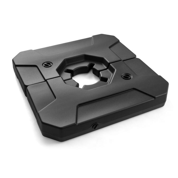 Alt View 6. Mondawe - 274 LBS Cantilever Patio Umbrella Base with Handles 2-Piece - Black.