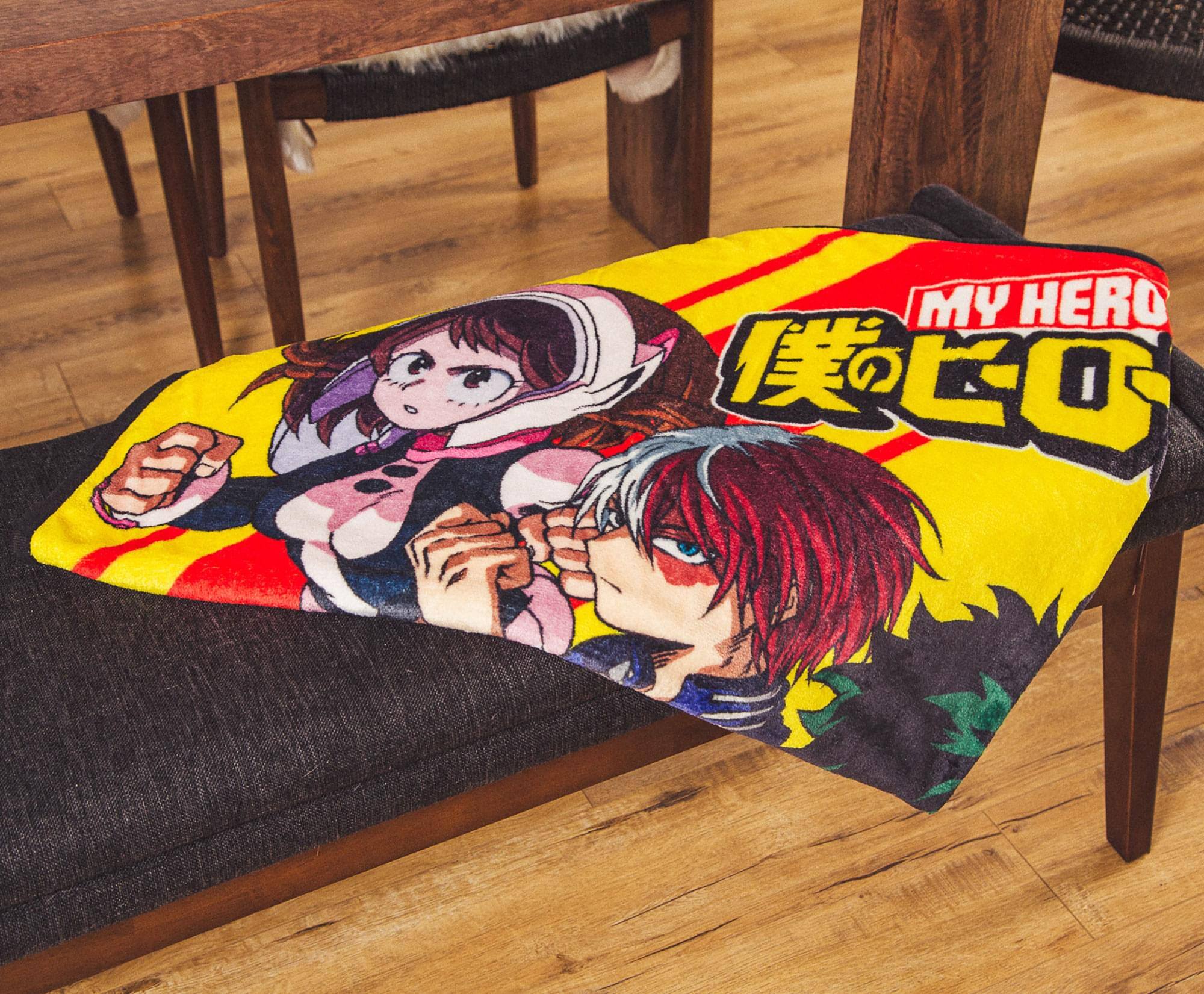 Alt View 4. Just Funky - My Hero Academia Characters Fleece Throw Blanket | 45 x 60 Inches - Yellow.