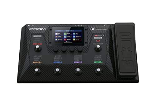 Zoom - G6 Guitar Multi-Effects Processor with Expression Pedal, Touchscreen Interface, 100+ Built in Effects, Amp Modeling