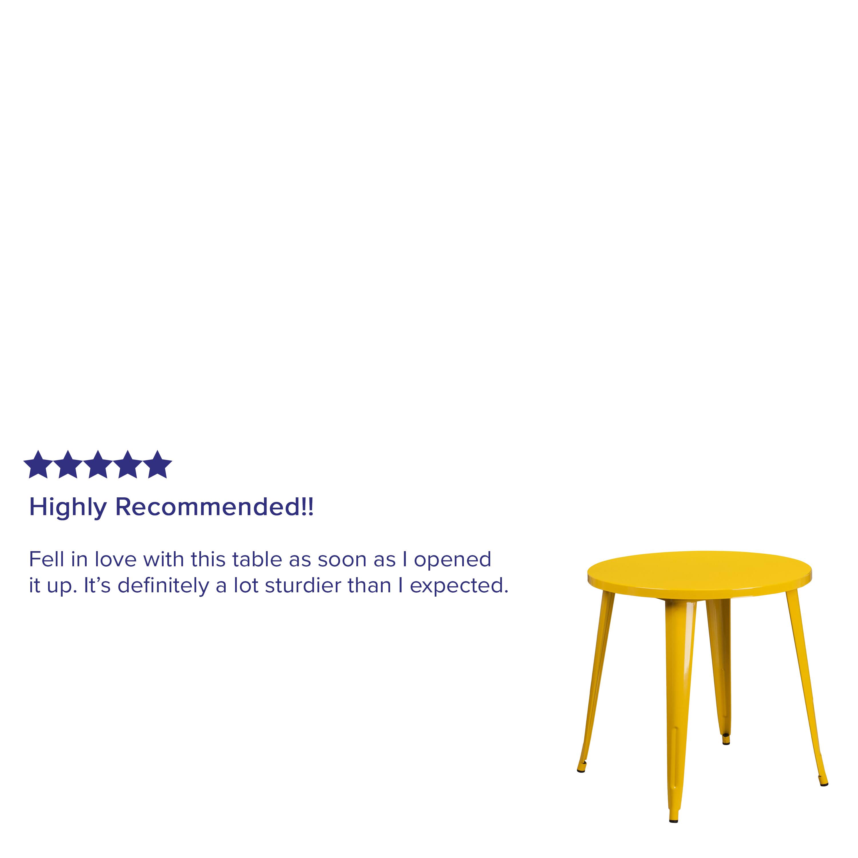 Highly Recommended!!  
Fell in love with this table as soon as I opened it up. It's definitely a lot sturdier than I expected.