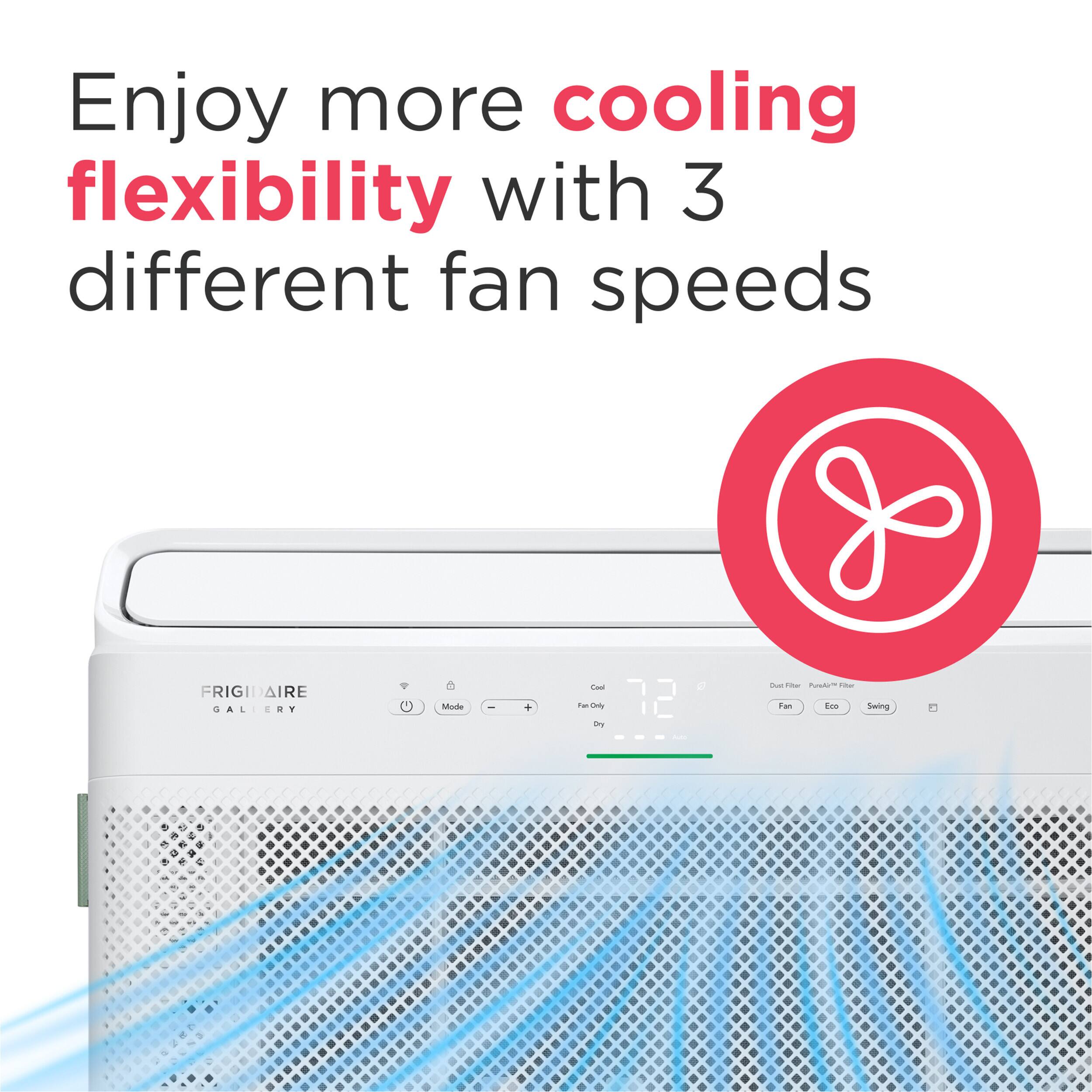 Enjoy more cooling flexibility with 3 different fan speeds

FRIGIDAIRE GALLERY

4 Mode

Cool Fan Only Dry

Cut the Puns Air Fiber Fan Eco Swing