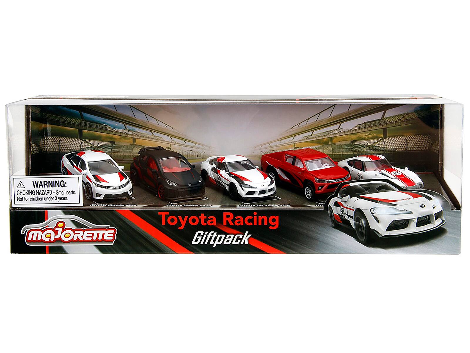 **WARNING:**  
CHOKING HAZARD - Small parts. Not for children under 3 years.

**Toyota Racing Giftpack**

**MAJORETTE**