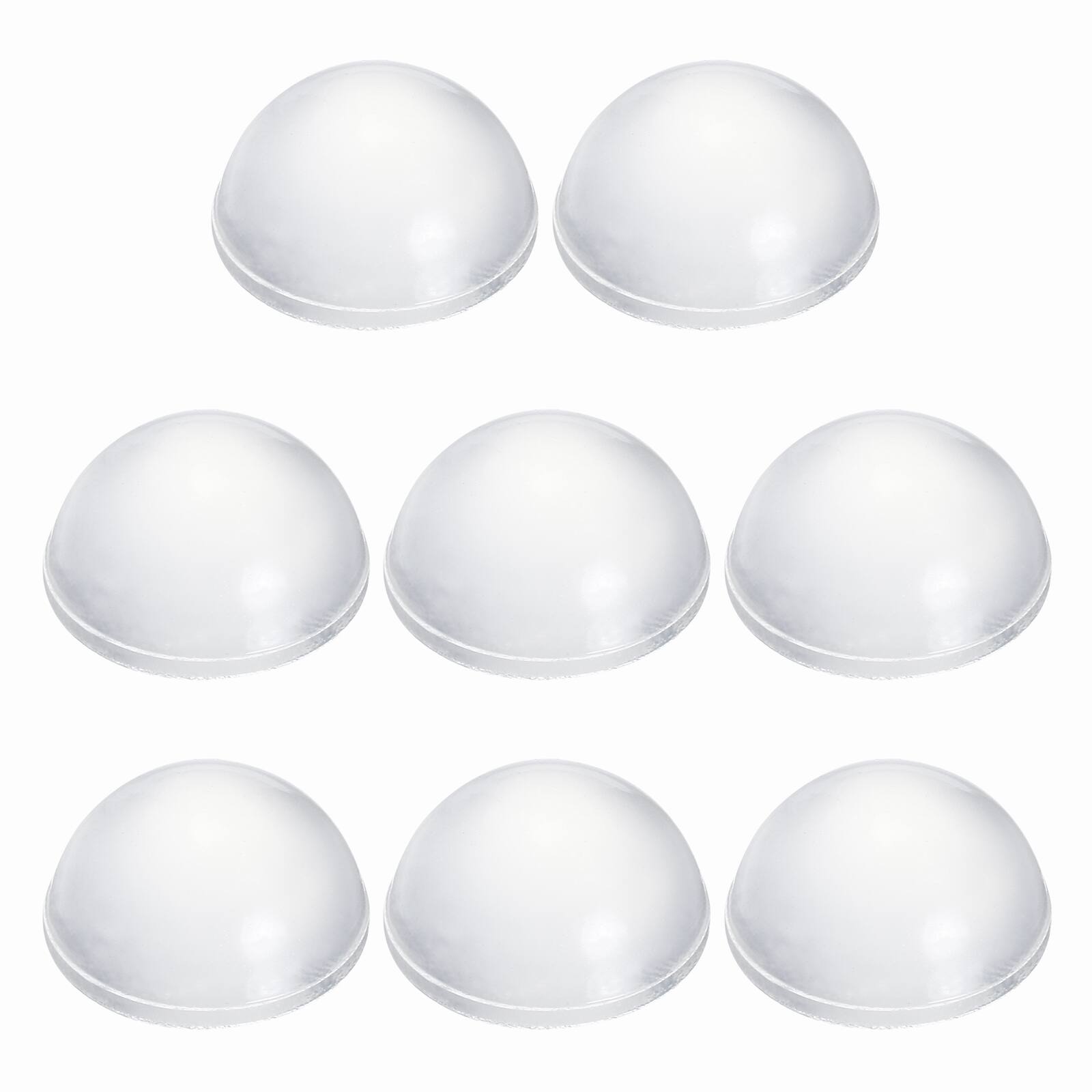 Unique Bargains - Rubber Speaker Isolation Feet, 0.63"x0.31" Anti-Vibration Pad with Adhesive for Turntable Subwoofer 8pcs - Transparent