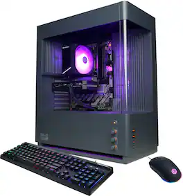 CyberPowerPC - Gaming Desktop - Intel Core Ultra 5 225F - NVIDIA GeForce RTX 5060 8GB - 16GB DDR5 - 1TB PCIe 4.0 SSD - Gray
