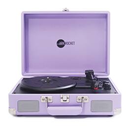 Arkrocket - Curiosity III Suitcase Bluetooth Record Player Turntable built-in Speakers - Lavender