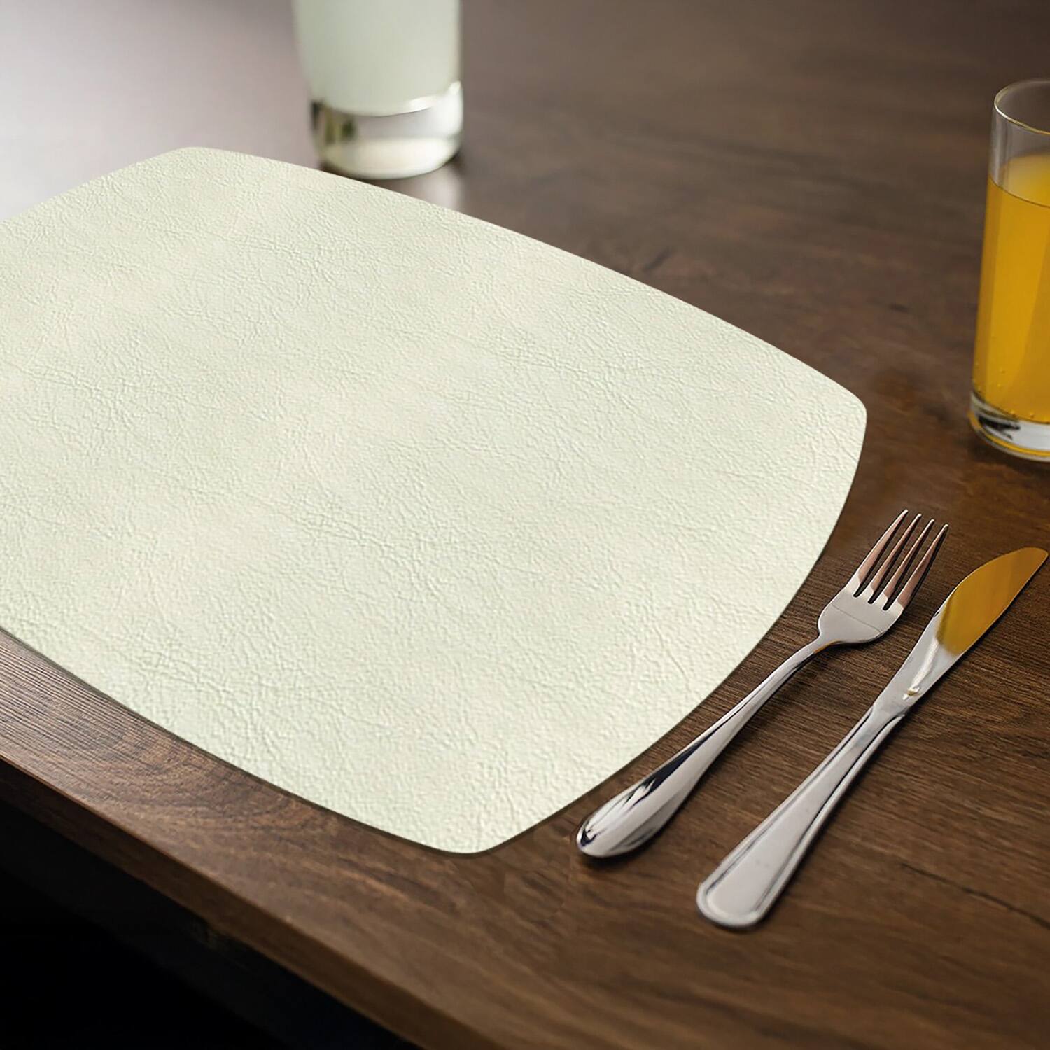 Alt View 1. Frieling - Davanti by  Mattola Placemats Set of 6, Rectangle Plus - Ecru.