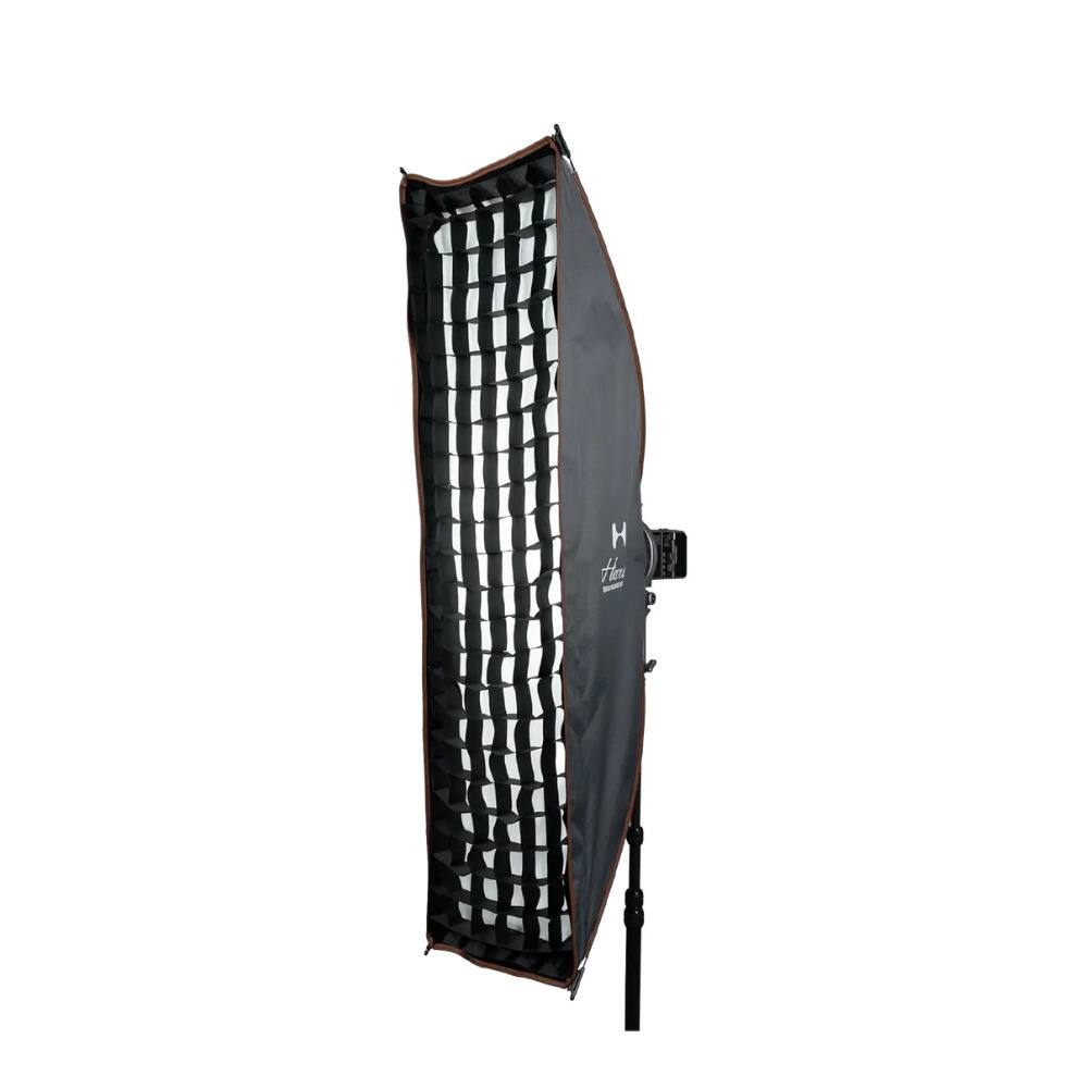 Left. Harlowe - Harlowe Quick Release Softbox 1x4ft (30x120) with Interchangeable Bowens - Black.
