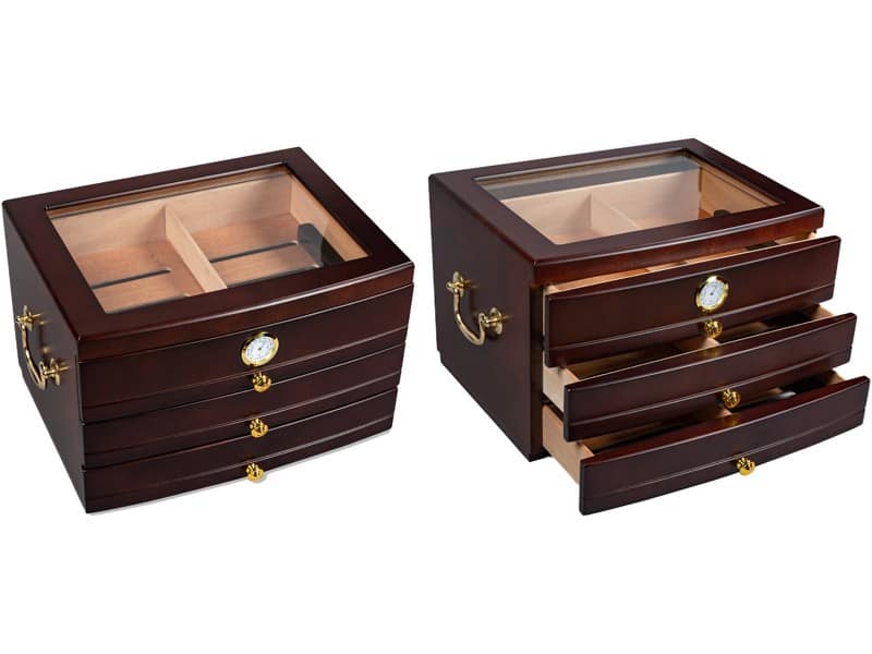 Prestige - Richmond Cigar Humidor - Rich Dark Mahogany Finish price history on PriceWatchPro