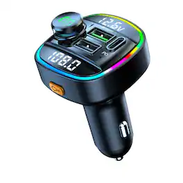 Stock Preferred - Bluetooth 5.0 Car FM Transmitter Adapter with PD 20W & QC3.0 Fast USB Charger – Hands-Free Wireless Audio Receiver