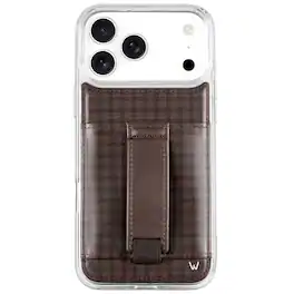 Walli Cases - Phone Case with Wallet and Finger Strap for iPhone 17 Pro - Cafe Gingham