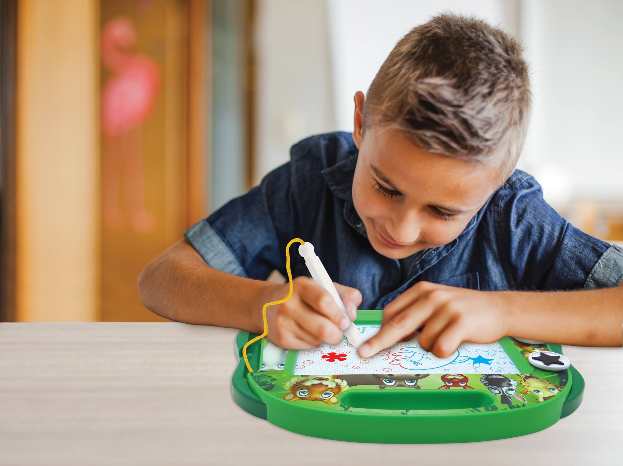 Alt View 8. Lexibook - The Animals Magnetic Multicolor Drawing Board with Accessories A5 Format.