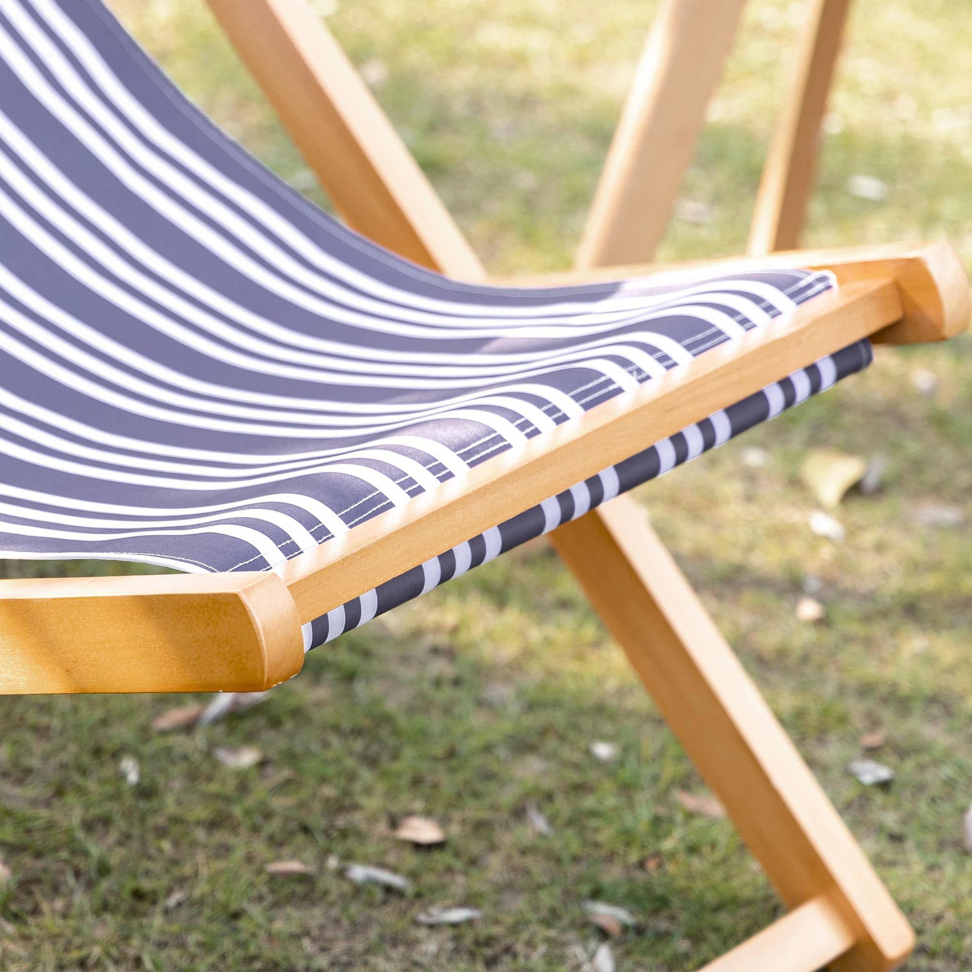 Left. Resenkos - Resenkos Patio Lounge Chair, Reclining Lounger, Folding Beach Chair With Adjustable Backrest, White, Gray - White, Gray.