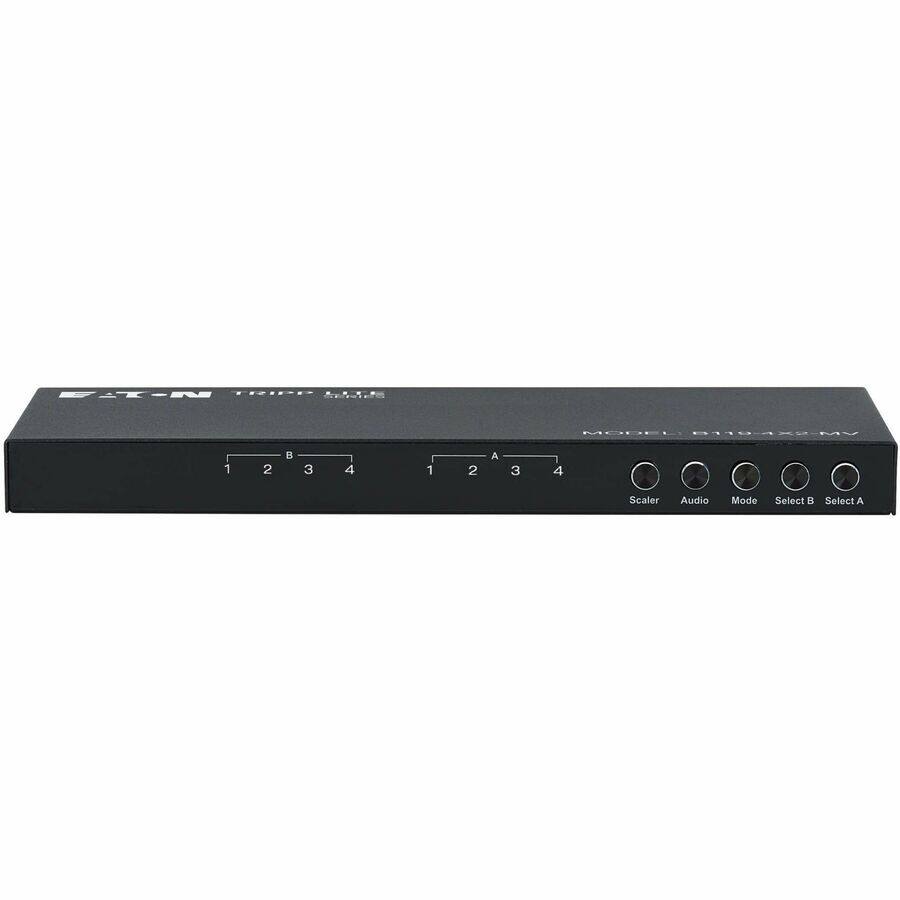 E-T-N  
LIVE  
MODEL B110-4X2-MV  
1 2 3 4  
A 1234  
Scaler  
Audio  
Mode Select  
Select A