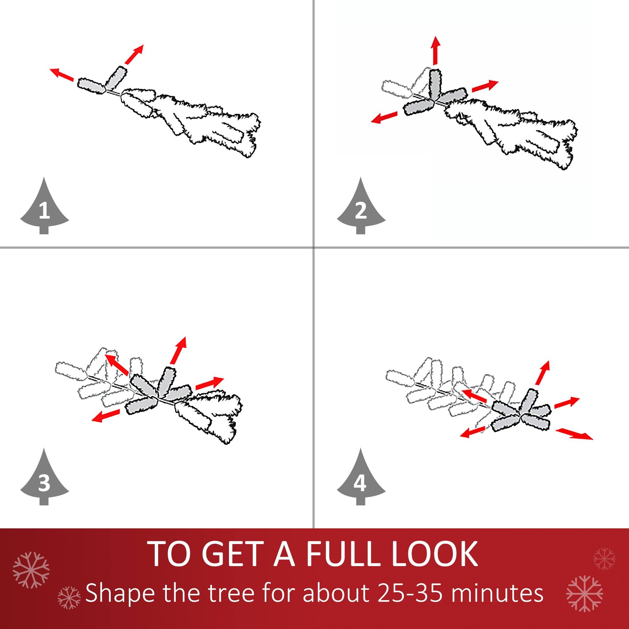 1. Shape the tree for about 25-35 minutes

2. TO GET A FULL LOOK
   Shape the tree for about 25-35 minutes