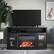 Alt View 2. Ameriwood Home - Barrow Creek Fireplace Console - Black Oak.