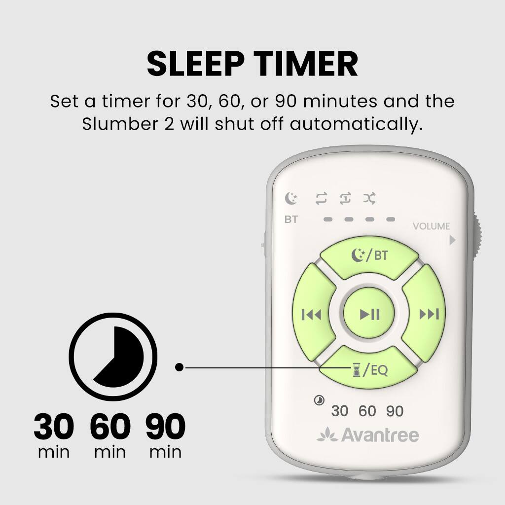 Alt View 2. Avantree - Slumber 2 - Bluetooth 5.4 Pillow Sleep Headphones with 4 Flat Speakers, White Noise.