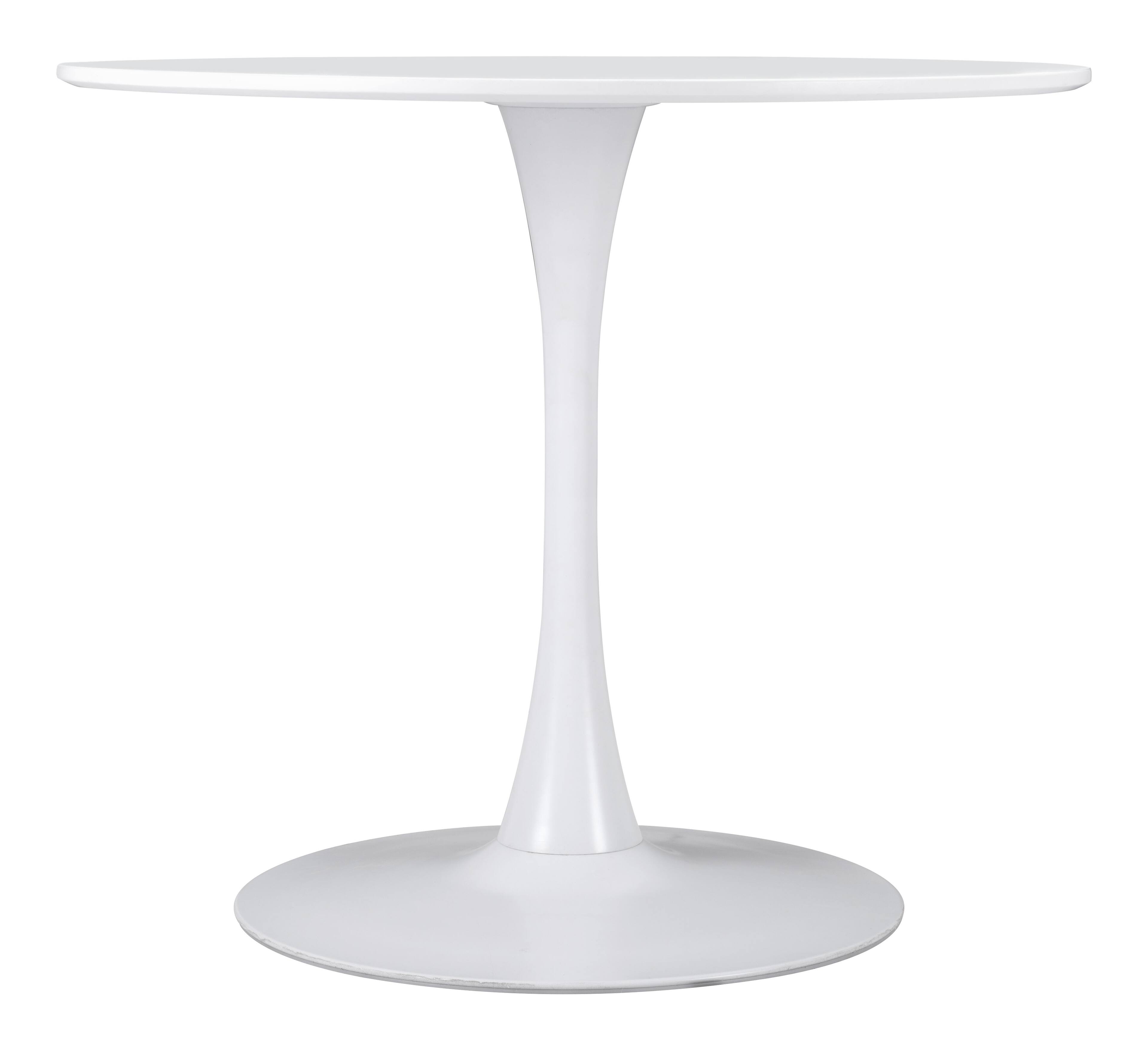Back. Hivvago - Opus Dining Table White - White.