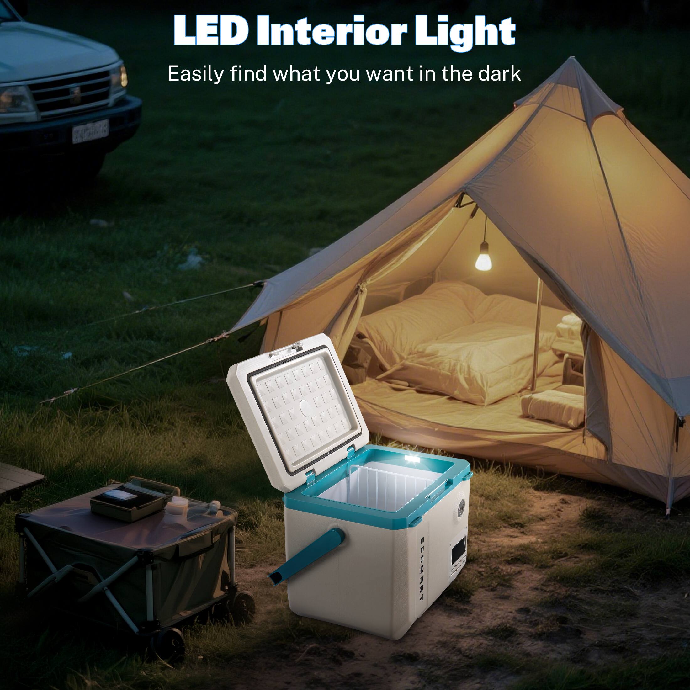 LED Interior Light  
Easily find what you want in the dark