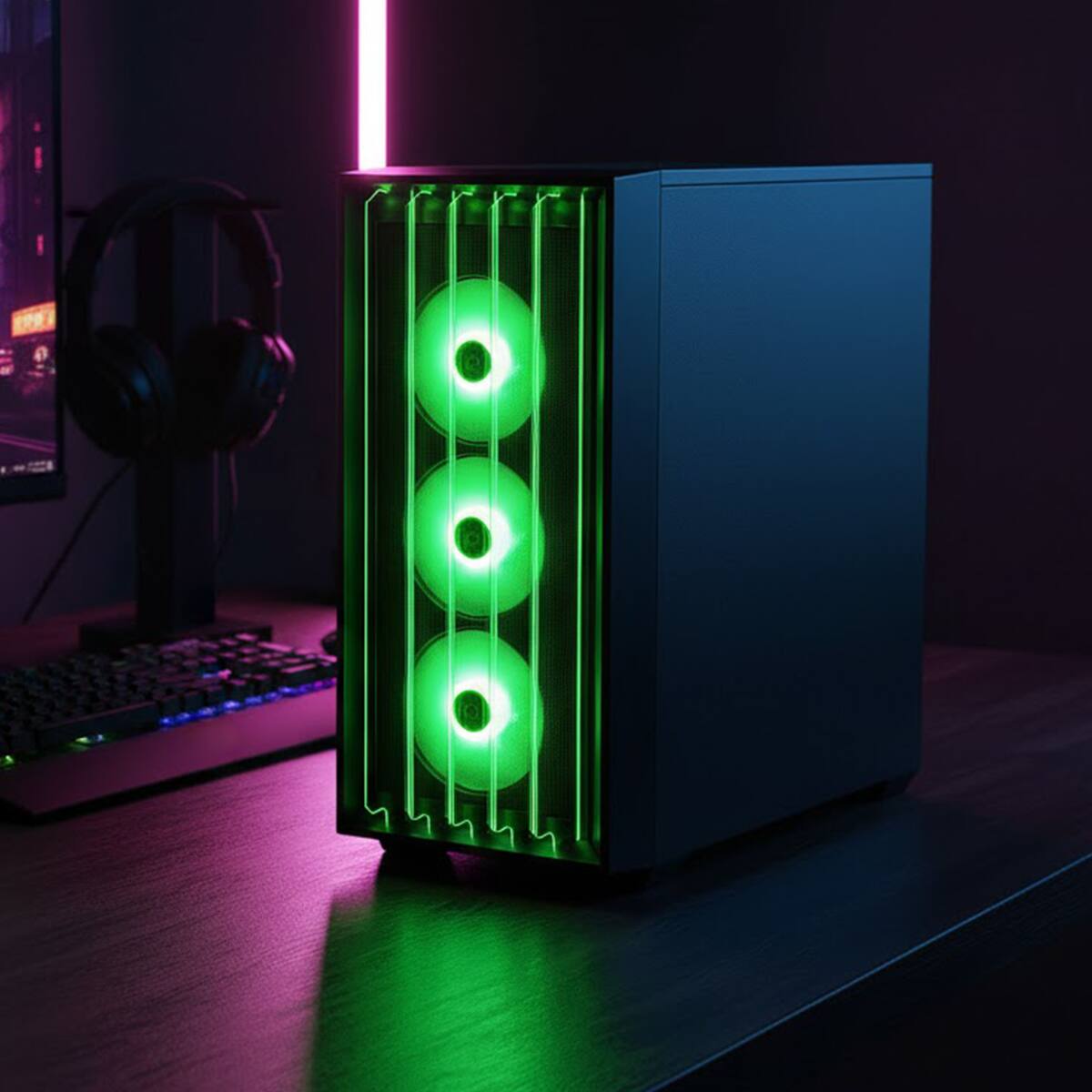 Alt View 7. YEYIAN - YEYIAN Gaming PC. Intel Core Ultra 7 265F, RTX 5060 Ti 8GB GDDR7, 240mm AIO, 1 TB, 32GB, 850W. YPI-MS265FC-56T1U.