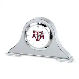 Jardine - Texas A&M Aggies Primary Team Logo Napoleon Desk Clock - Silver