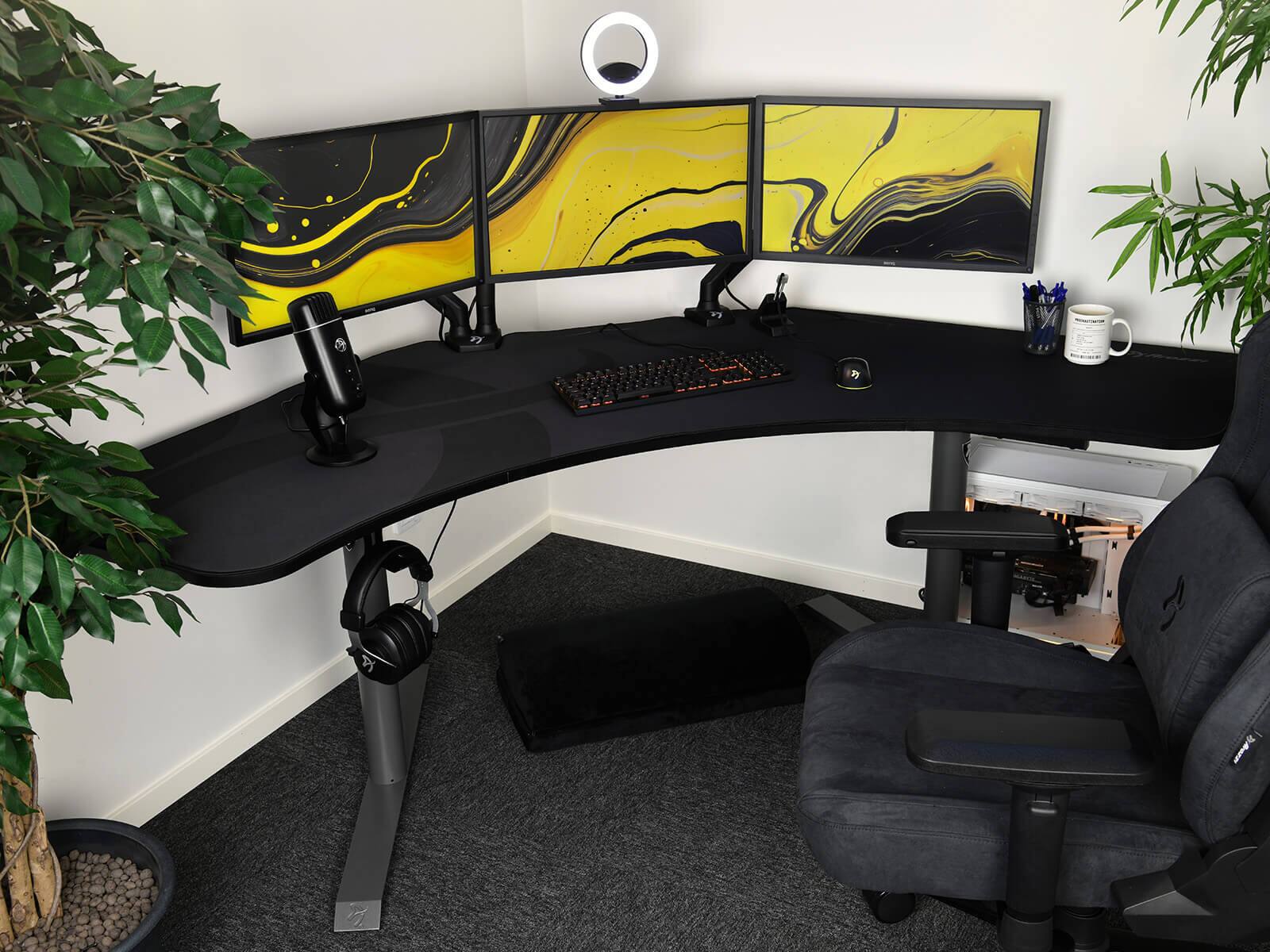 Alt View 12. Arozzi - Arena Angelo Gaming Desk - Gun Metal.