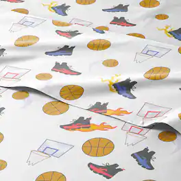 CGK Linens - Kids 4 Piece Bed Sheet Set - Cute & Cozy Wrinkle-Resistant with Vibrant Designs - Full - Basketball