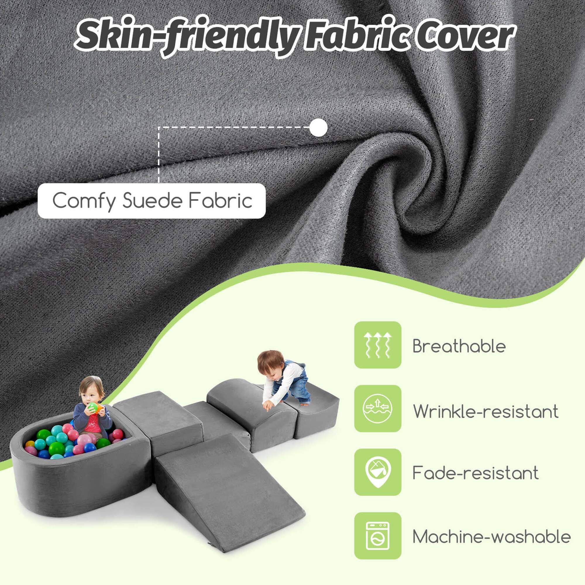 Skin-friendly Fabric Cover

Comfy Suede Fabric

- Breathable
- Wrinkle-resistant
- Fade-resistant
- Machine-washable